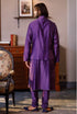 Purple Embroidered Bandi With Kurta And Churidar